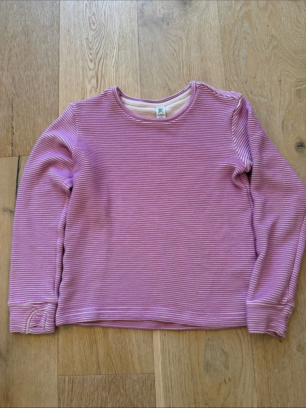 Athleta Girls Long Sleeve Pink Stripe Top